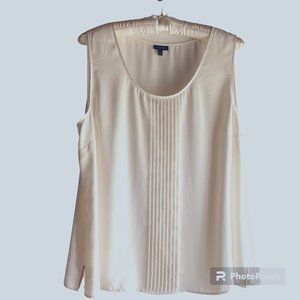 Talbots  Cream Sleeveless Shell Blouse  Size 20 (Plus)